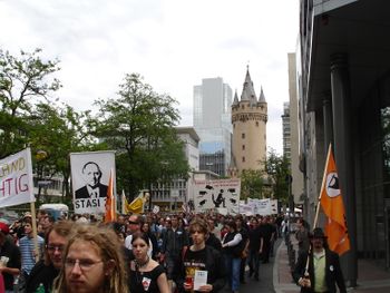 Demozug in Frankfurt