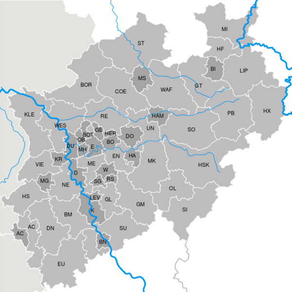 Städte+Kreise NRW