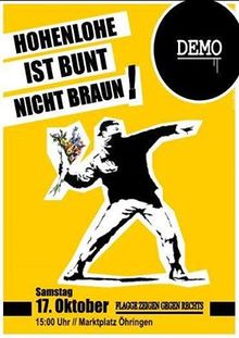 Plakat zur Demo "Bunt statt Braun!"