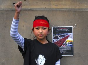 Protest gegen Regime in Burma